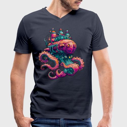 Sous-marin Octopus - T-shirt bio col V Stanley/Stella Homme