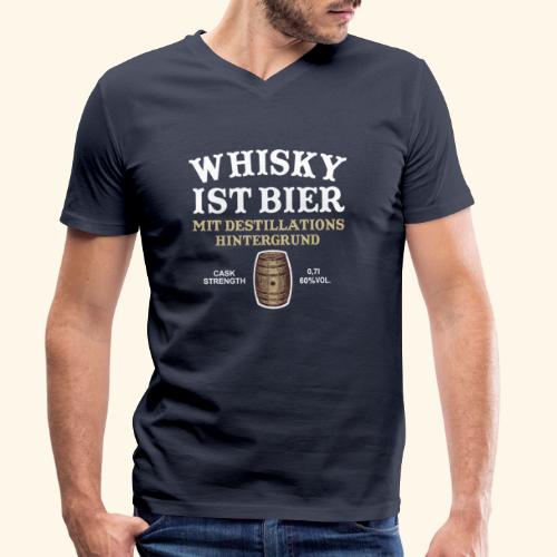 Whisky ist Bier cooler Spruch - Männer Bio-T-Shirt mit V-Ausschnitt von Stanley & Stella