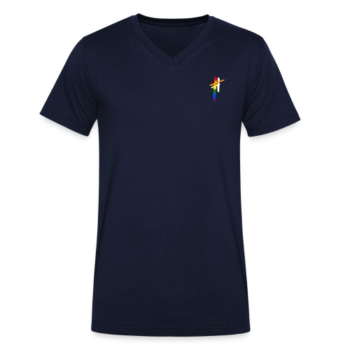OutInChurch - #rainbow - Stanley/Stella Männer Bio-T-Shirt mit V-Ausschnitt