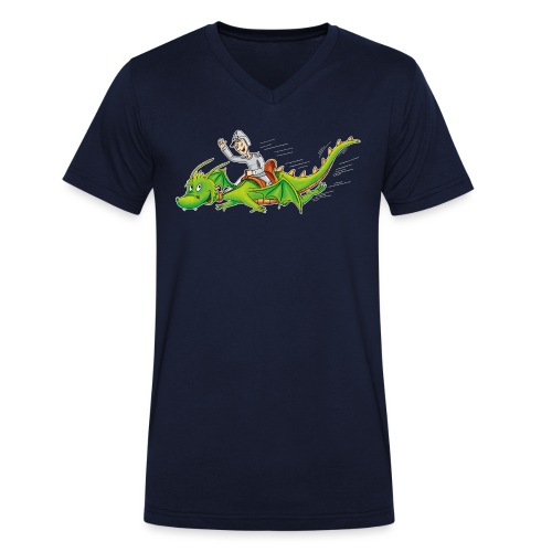 Drachenritter - Männer Bio-T-Shirt mit V-Ausschnitt von Stanley & Stella
