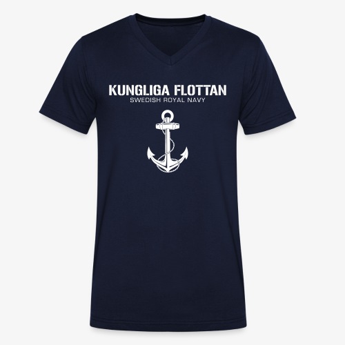 Kungliga Flottan - Swedish Royal Navy - ankare - Ekologisk T-shirt med V-ringning herr från Stanley & Stella