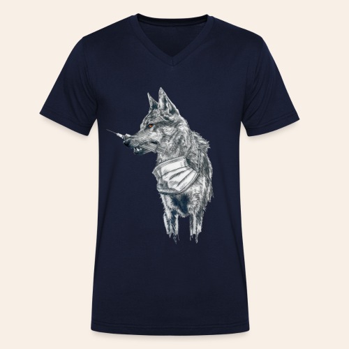 Corona Wolf - Stanley/Stella Männer Bio-T-Shirt mit V-Ausschnitt