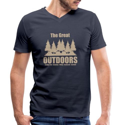Wspaniały outdoor - Ubrania do życia na świeżym powietrzu - Ekologiczna koszulka męska Stanley/Stella z dekoltem w serek