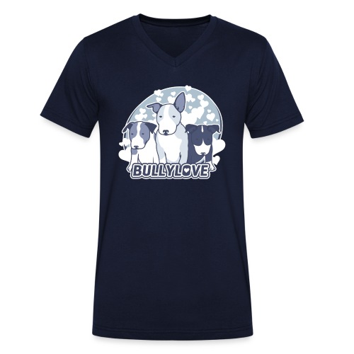 Bullterrier WELPEN - Stanley/Stella Männer Bio-T-Shirt mit V-Ausschnitt