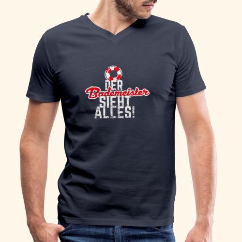Bademeister - Männer Bio-T-Shirt mit V-Ausschnitt von Stanley & Stella