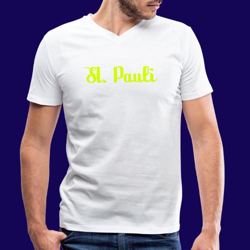 St. Pauli Logotype: Dein Kieztour Begleiter - Männer Bio-T-Shirt mit V-Ausschnitt von Stanley & Stella