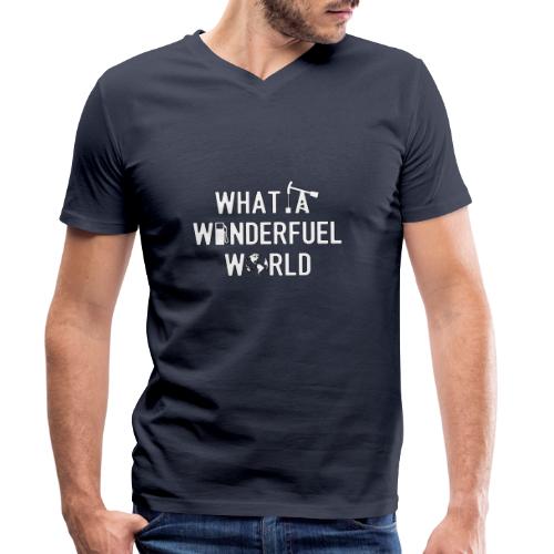 WHAT A WONDERFUEL WORLD (écologie) - Jeux de Mots - T-shirt bio col V Stanley/Stella Homme