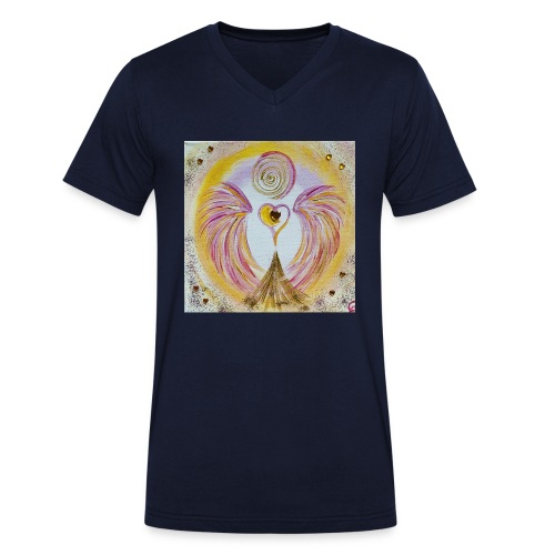 Herzengel Herzensrein - Ekologiczna koszulka męska z dekoltem w serek Stanley & Stella