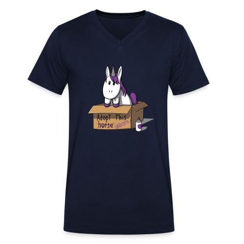 Adopt this Unicorn - Stanley/Stella Men's Organic V-Neck T-Shirt 