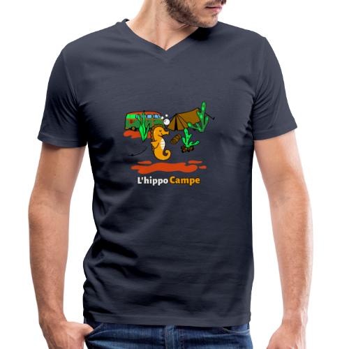 L'HIPPO CAMPE ! (camping, hippocampe) - T-shirt bio col V Stanley/Stella Homme