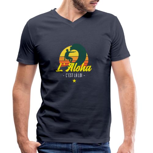 L'ALOHA C'EST LA LOI ! (SURF) - Stanley/Stella økologisk herre-T-shirt med V-udskæring