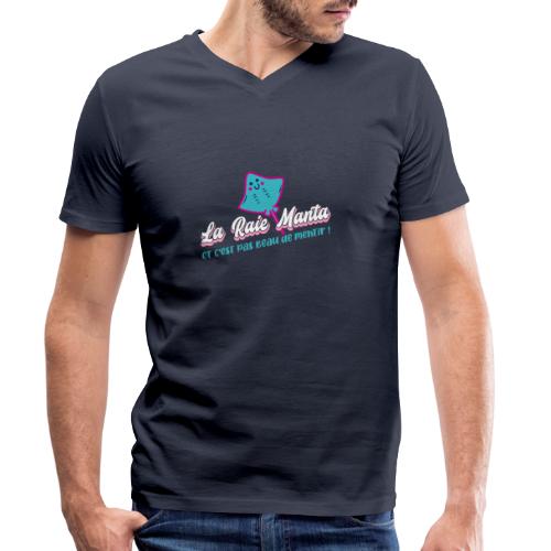LA RAIE MANTA (ET C'EST PAS BEAU DE MENTIR) - Stanley/Stella økologisk T-skjorte med V-hals for menn