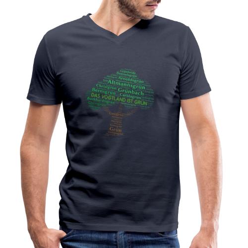 Vogtland Orte grün - Männer Bio-T-Shirt mit V-Ausschnitt von Stanley & Stella