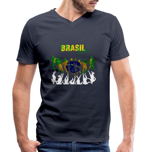 Brasil Soccer - Men's Organic V-Neck T-Shirt by Stanley & Stella