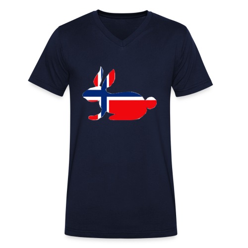 norwegian bunny - Men's Organic V-Neck T-Shirt by Stanley & Stella