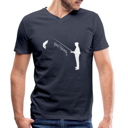 Angler gone fishing - Männer Bio-T-Shirt mit V-Ausschnitt von Stanley & Stella