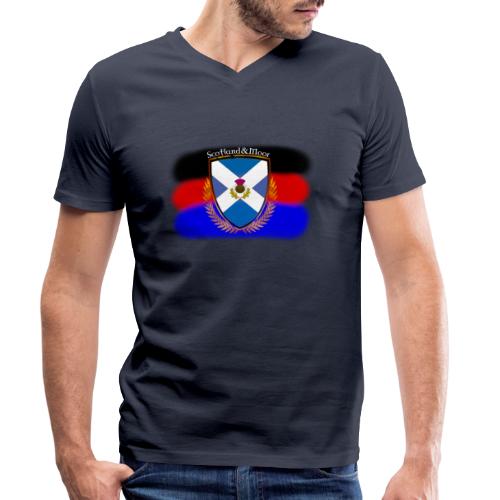 Scotland & Moor Logo mit Ostfrieslandflagge - Stanley/Stella Männer Bio-T-Shirt mit V-Ausschnitt