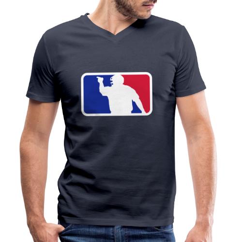 Baseball Umpire Logo - Ekologiczna koszulka męska z dekoltem w serek Stanley & Stella