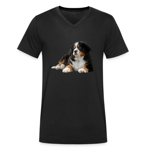 Berner Sennenhund - Männer Bio-T-Shirt mit V-Ausschnitt von Stanley & Stella