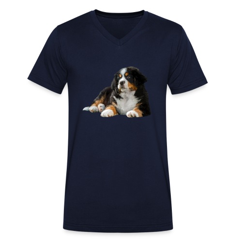 Berner Sennen hund - Økologisk Stanley & Stella T-shirt med V-udskæring til herrer
