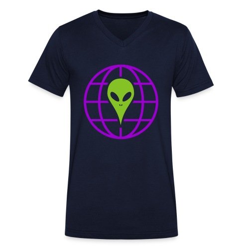 Planeten Jorden Alien - Økologisk Stanley & Stella T-shirt med V-udskæring til herrer