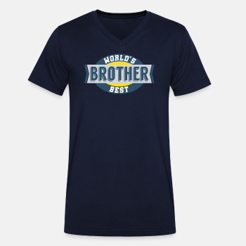 World's Best Brother - Organic V-neck T-shirt for men