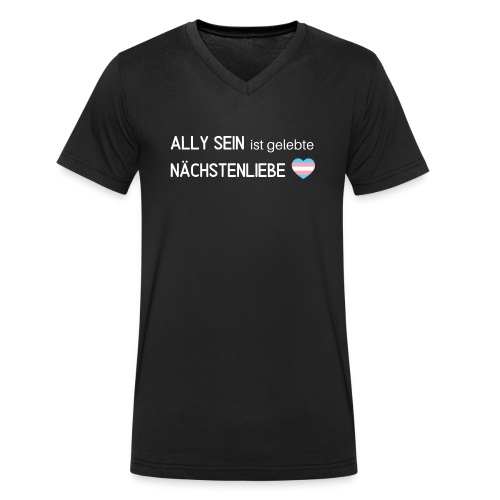 Ally sein = Nächstenliebe - trans* - Stanley/Stella Männer Bio-T-Shirt mit V-Ausschnitt