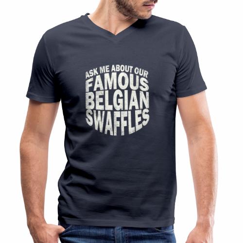 Famous Belgian Swaffles - Mannen bio T-shirt met V-hals van Stanley & Stella