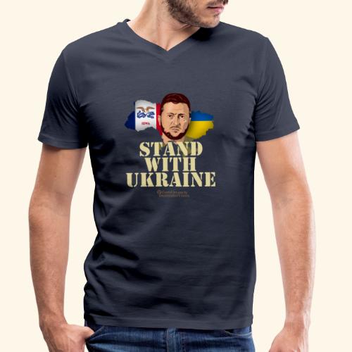 Ukraine Iowa Unterstützer Merch Design - Männer Bio-T-Shirt mit V-Ausschnitt von Stanley & Stella