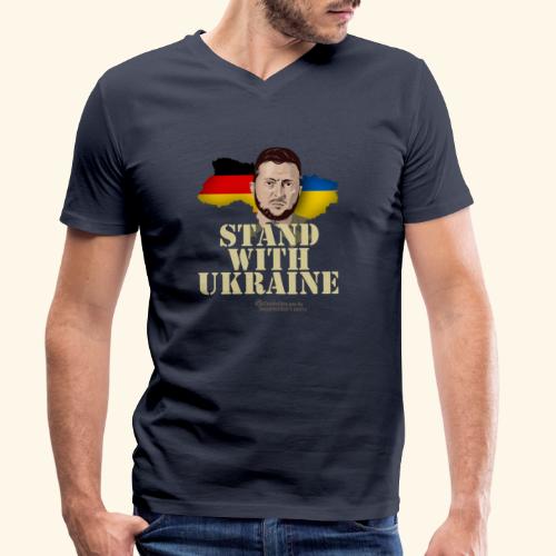 Ukraine T-Shirt Design Deutschland Ukraine - Männer Bio-T-Shirt mit V-Ausschnitt von Stanley & Stella