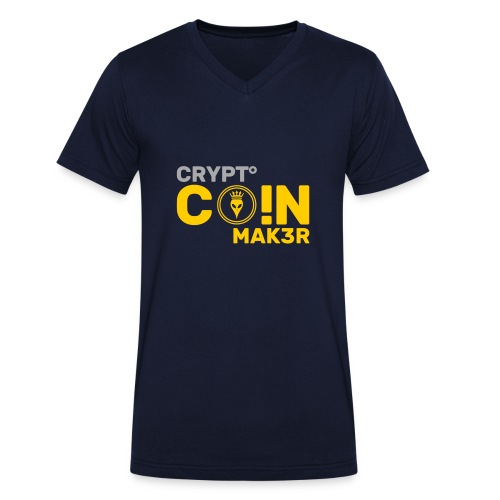 Crypto Coin Maker - Men's Organic V-Neck T-Shirt by Stanley & Stella