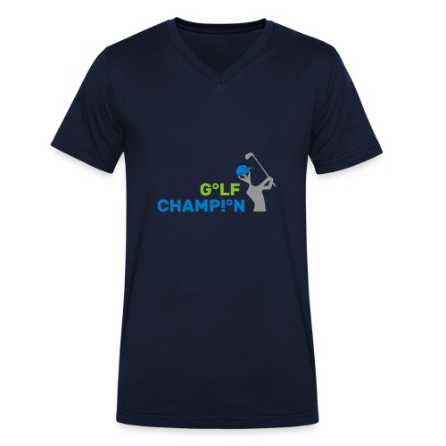 G°LF CHAMP!°N - Økologisk Stanley & Stella T-shirt med V-udskæring til herrer