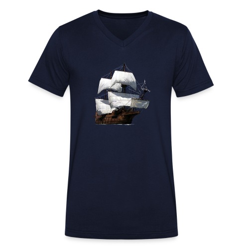 Segelschiff - Männer Bio-T-Shirt mit V-Ausschnitt von Stanley & Stella