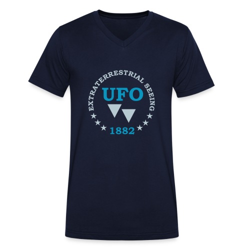 UFO 1882 Extraterrestrial Seeing - Men's Organic V-Neck T-Shirt by Stanley & Stella