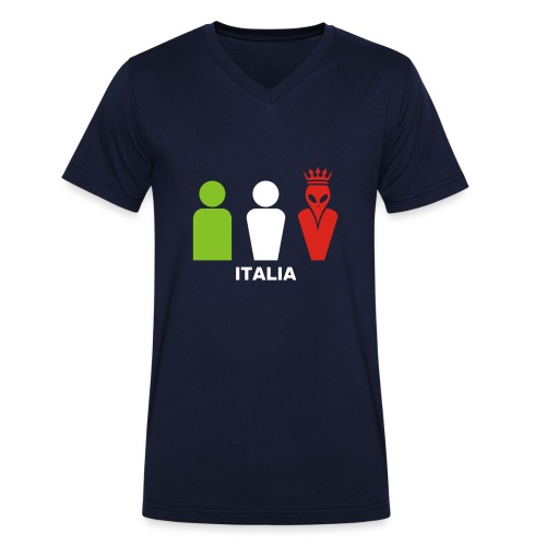 Italia Jersey - Men's Organic V-Neck T-Shirt by Stanley & Stella