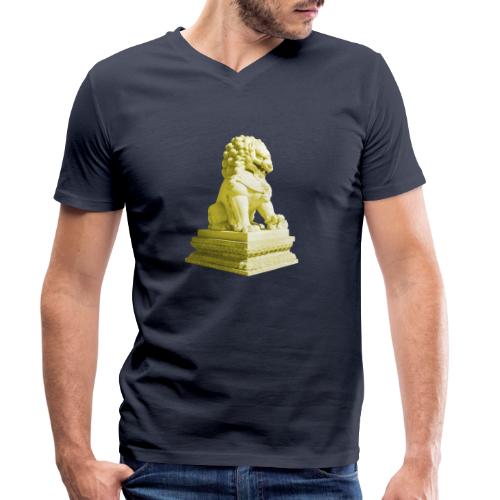 Fu Hund Tempelwächter Wächterlöwe Buddha China - Männer Bio-T-Shirt mit V-Ausschnitt von Stanley & Stella