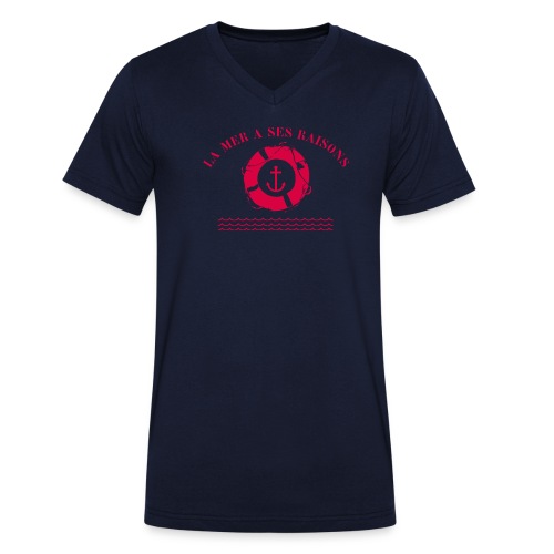 La mer a ses raisons - T-shirt bio col V Stanley & Stella Homme