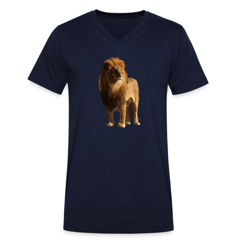 Löwe - Männer Bio-T-Shirt mit V-Ausschnitt von Stanley & Stella