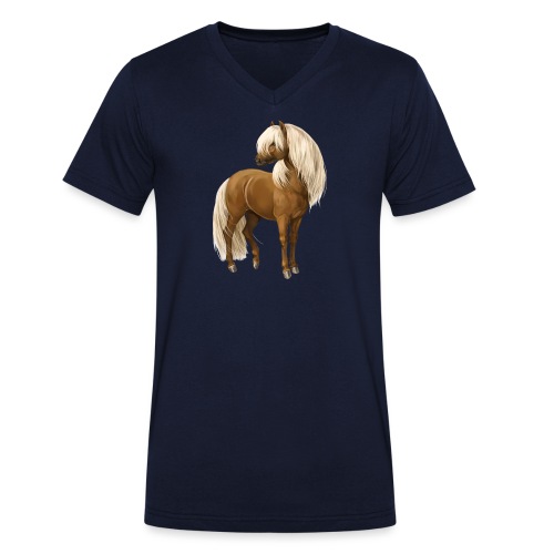 Pony Hengst - Stanley/Stella økologisk herre-T-shirt med V-udskæring