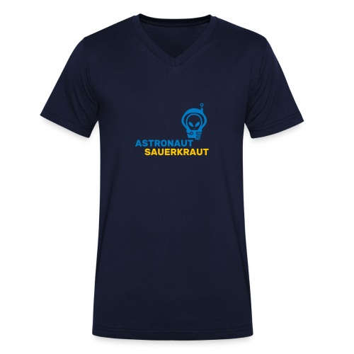 Astronaut Sauerkraut - Økologisk Stanley & Stella T-shirt med V-udskæring til herrer