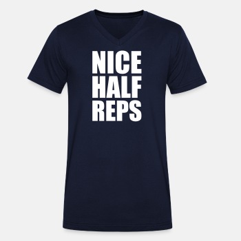 Nice half reps - Organic V-neck T-shirt for men
