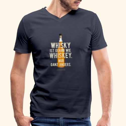 Whisky ist genau wie Whiskey - Männer Bio-T-Shirt mit V-Ausschnitt von Stanley & Stella