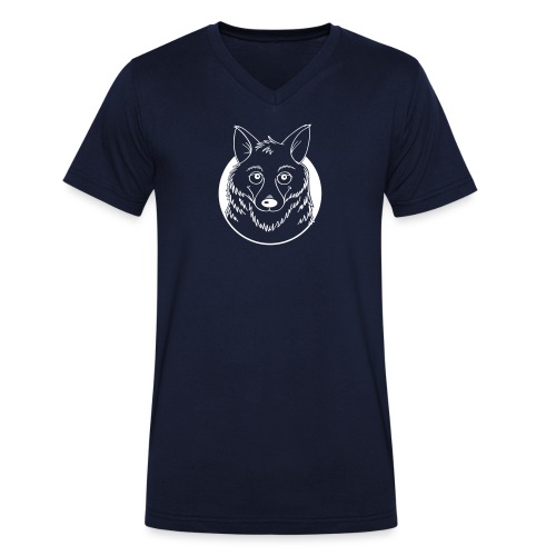warmherziger Wolf - Stanley/Stella Männer Bio-T-Shirt mit V-Ausschnitt