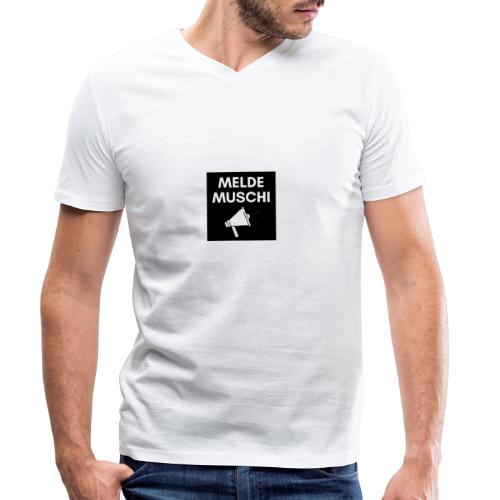 Meldemuschi - Männer Bio-T-Shirt mit V-Ausschnitt von Stanley & Stella