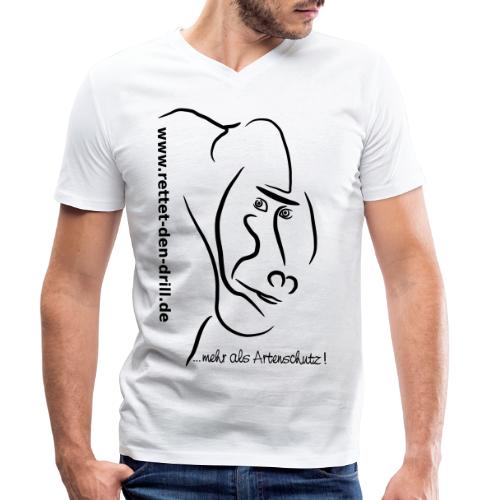 Drillkopf schwarz - Stanley/Stella Männer Bio-T-Shirt mit V-Ausschnitt