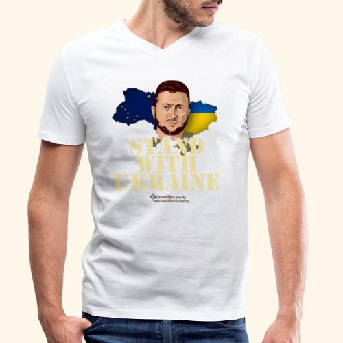 Ukraine Alaska Stand with Ukraine - Stanley/Stella Männer Bio-T-Shirt mit V-Ausschnitt