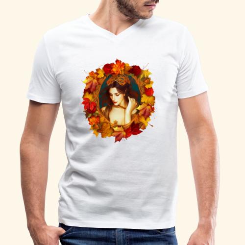 Fantasy-Kunst Herbst-Königin - Stanley/Stella Männer Bio-T-Shirt mit V-Ausschnitt