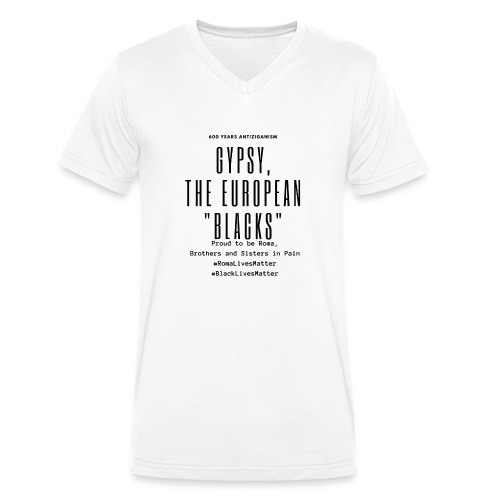 Gypsy, the European Blacks - Black Letters - Männer Bio-T-Shirt mit V-Ausschnitt von Stanley & Stella