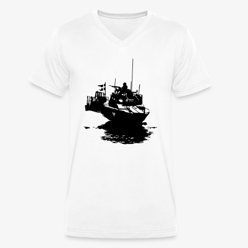 Combat Boat 90 - Stridsbåt 90 - Ekologisk T-shirt med V-ringning herr från Stanley & Stella