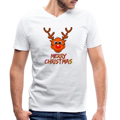 Rudolph - Männer Bio-T-Shirt mit V-Ausschnitt von Stanley & Stella